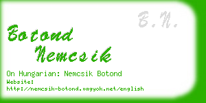 botond nemcsik business card